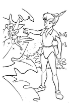 coloriage peter pan et clochette